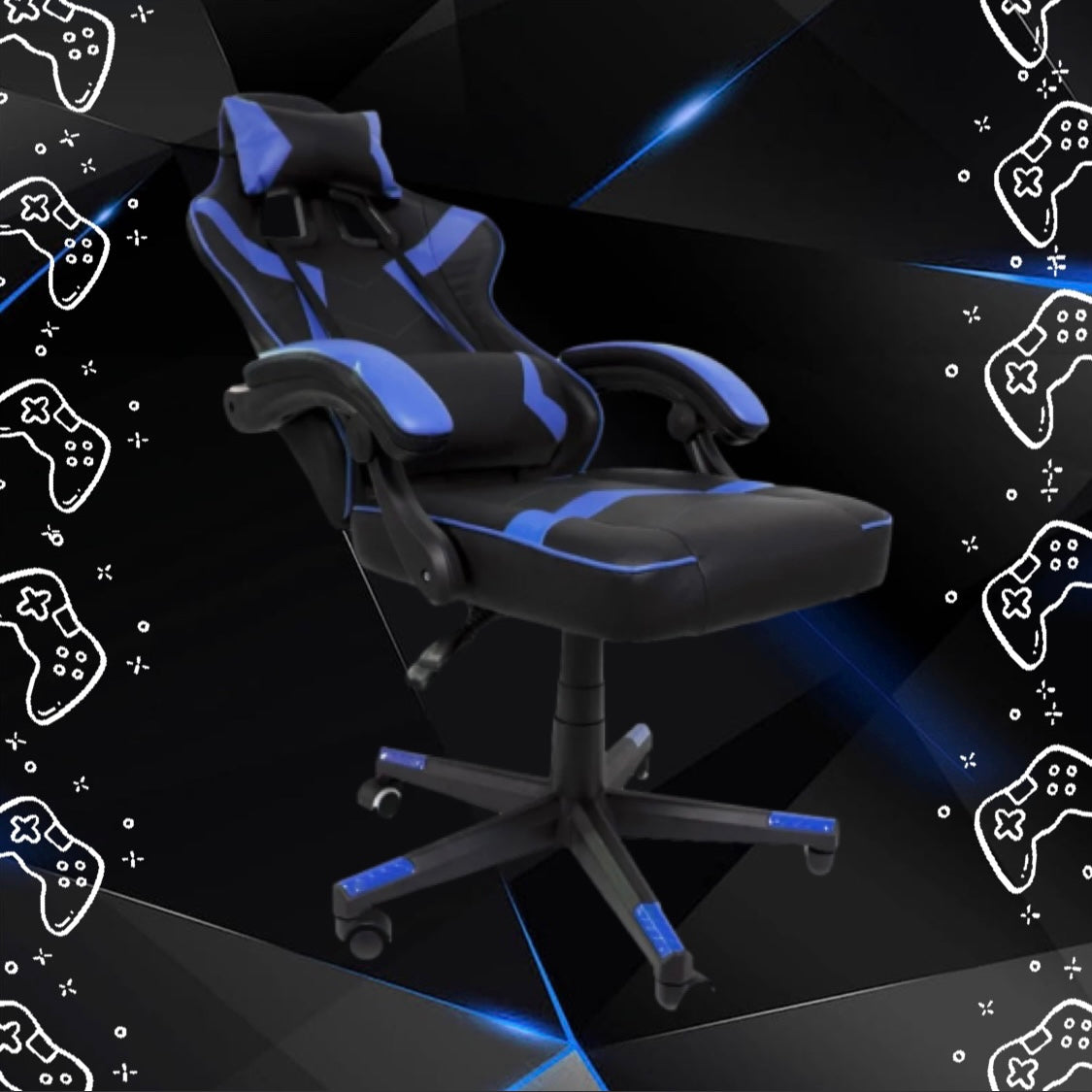 Silla Gamer Reclinable - Azul