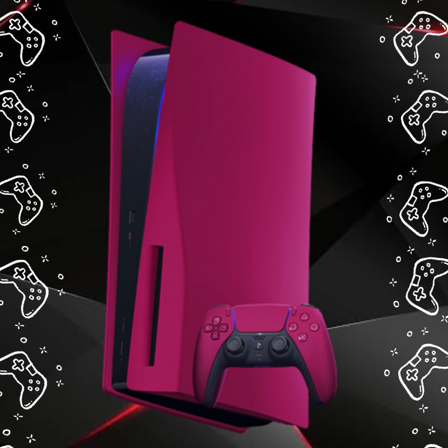 PS5™ Cubierta de Consola - Rojo Cósmico